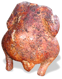 Beer can bbq chicken rubbed with Knox's Dry Rub