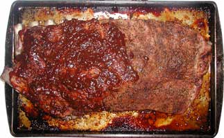 barbecue dry rubbed and mopped ribs