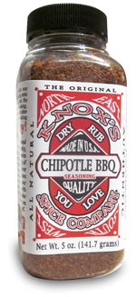 All natural chipotle dry rub seasoning. BBQ seasoning for chicken, beef and pork.